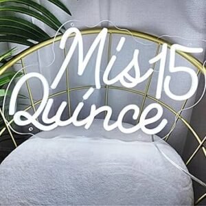 Letrero iluminado mis 15 boda o happy