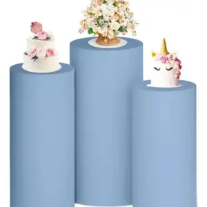 Cilindros en madera juego de tres con forro