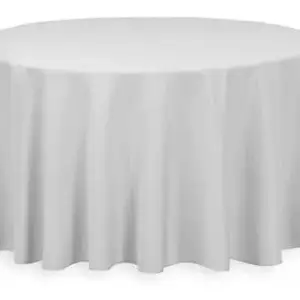 Mantel redondo blanco 10 puestos
